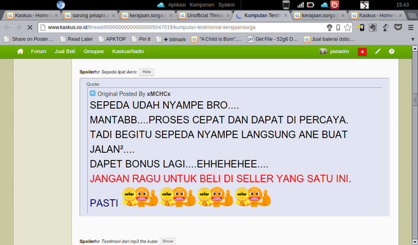 Testimoni Prime id"kerajaan.sorga" sejak 2010 Skrg pake id "perasim" selain itu BUKAN I'D KAMI di #kaskus #fjbkaskus