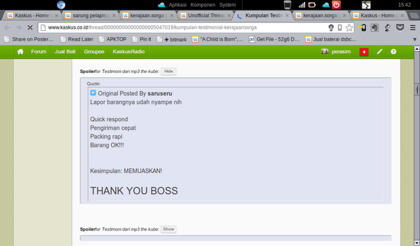 Testimoni Prime id"kerajaan.sorga" sejak 2010 Skrg pake id "perasim" selain itu BUKAN I'D KAMI di #kaskus #fjbkaskus