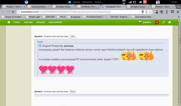 Testimoni Prime id"kerajaan.sorga" sejak 2010 Skrg pake id "perasim" selain itu BUKAN I'D KAMI di #kaskus #fjbkaskus