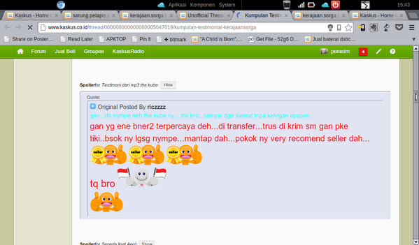 Testimoni Prime id"kerajaan.sorga" sejak 2010 Skrg pake id "perasim" selain itu BUKAN I'D KAMI di #kaskus #fjbkaskus