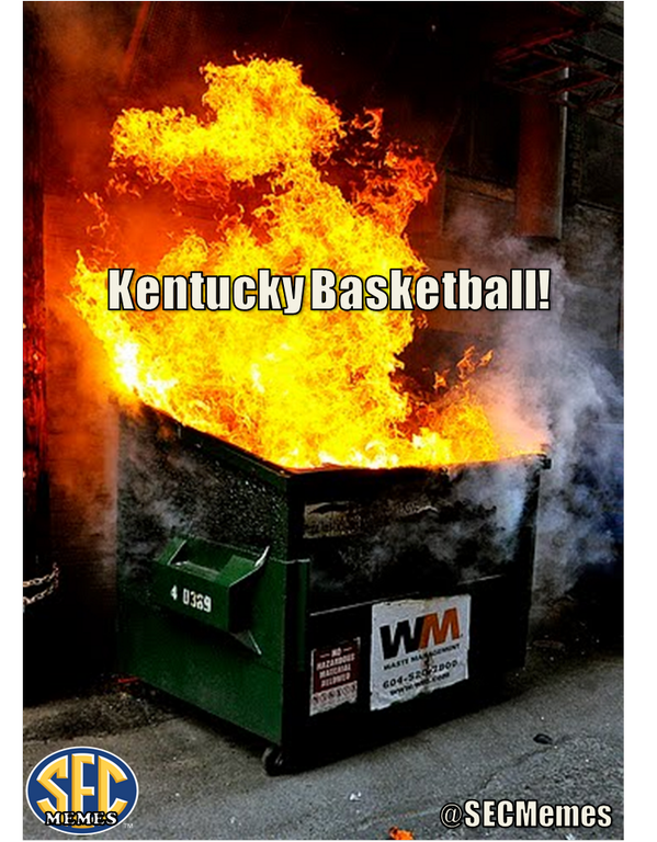 SECMemes's tweet photo. When they don't win the Championship #BBN think #Kentucky Basketball is a complete... http://t.co/XnCd2GyAN9