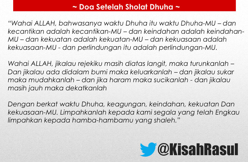 IG: kisahrasul on Twitter: quot;Doa Setelah Sholat Dhuha  Mohon syiarkan dengan RT ya : http://t 