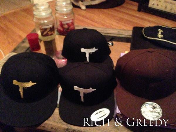 #RichandGreedy Uzi snap backs and fitted's