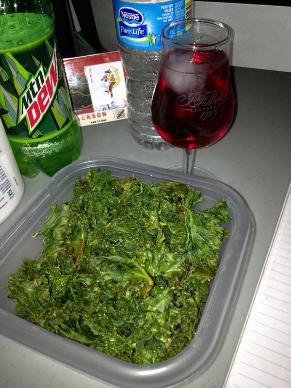 animatebp's tweet image. Kale chips and Gallo Red Moscato are slightly making this bum knee feel better.
