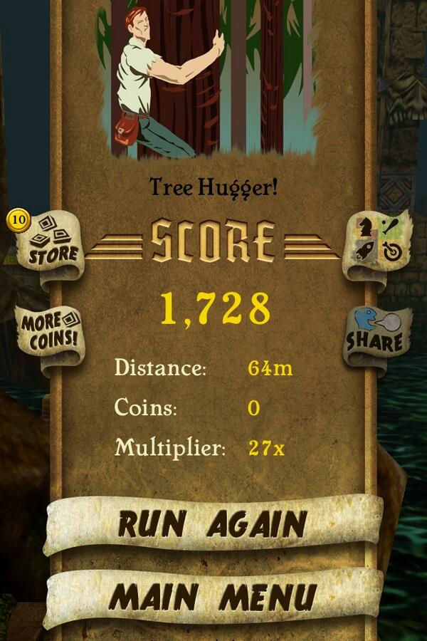 5Ababor's tweet photo. I got 1,728 points while escaping from demon monkeys. Beat that! http://t.co/XbVLLtQ0Nw #TempleRun http://t.co/wtS08UhruP