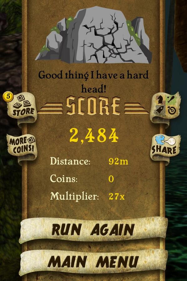 5Ababor's tweet photo. I got 2,484 points while escaping from demon monkeys. Beat that! http://t.co/XbVLLtQ0Nw #TempleRuni- http://t.co/QecGErYjCN