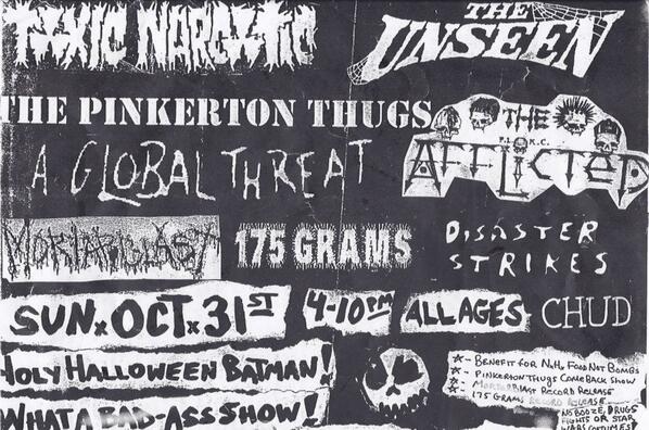 UnseenPunks's tweet photo. Just of a point of reference. We've gotten better at making flyers in the past 15 years... http://t.co/VK4uaMFtzc