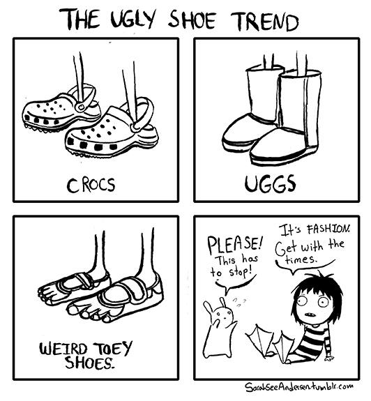 The ugly shoe trend / comics :: sarahseeandersen :: shoes