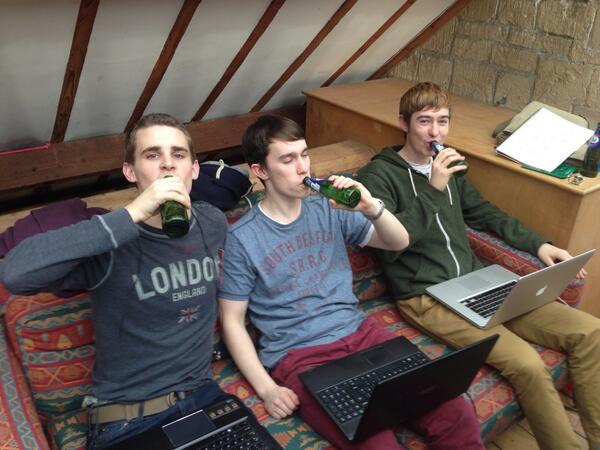 bathdigital's tweet photo. @GabbleTweets @thefilter @maxjmay Team Pixiedust making a social Gabble guessing game. #bathdigifest #thelads http://t.co/NB0fOpkDKq