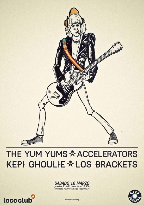 BeatValencia's tweet photo. @theyumyums + @kepighoulie + @losbrackets + @theaccelerators en Loco Club de Valencia esta noche a las 22h. http://t.co/ZRn8MQvhtF