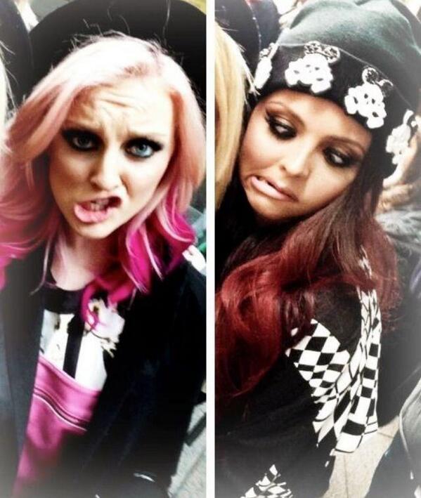LittleMixIran's tweet photo. Perrie and Jesy can't be more funny. Love them :P http://t.co/UQcXAN3t6W