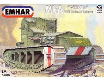 sdkfzbot's tweet image. Mk.A……英国陸軍が1917年に開発した試作戦車。重戦車の突撃に続いて追撃する高速戦車として設計された。通称ホイペット。
