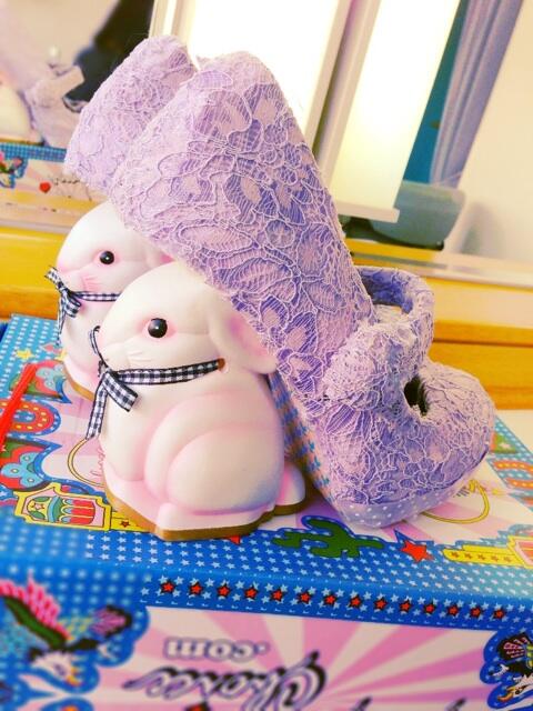 超絶かわゆいお靴。ヒールがウサギさん♡