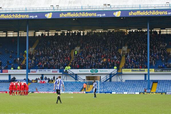 CCFCAwayDays's tweet photo. Cardiff City fans at Sheffield Wednesday yesterday http://t.co/Bbeq1VdWLD
