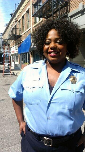 SPwrite's tweet photo. You're hilarious! RT @cocoabrown22: Officer Cocoa reporting for duty on set of "Parking"...: new Funny or Die sketch. http://t.co/Hw3ZR5f5SD