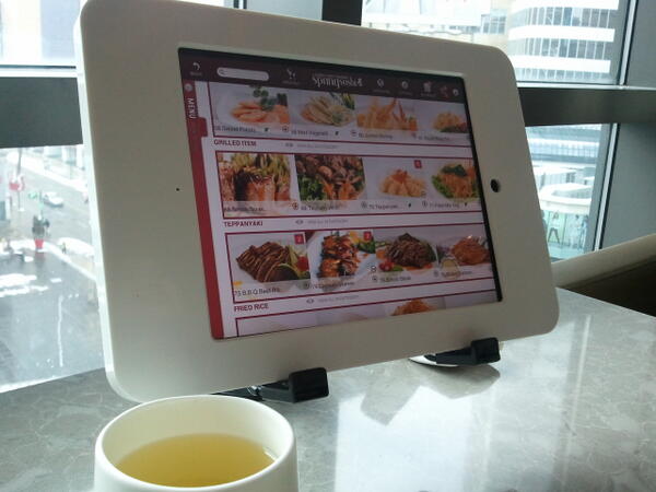 Yen_Ho's tweet image. First time ordering sushi from a tablet - I was more interested in the "app-mosphere" than the food! #futureofdining