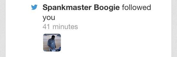 dewthegu's tweet photo. No fucking way. How did he find me??? I don't even follow him #spankmasterboogie http://t.co/NODAR16y1j