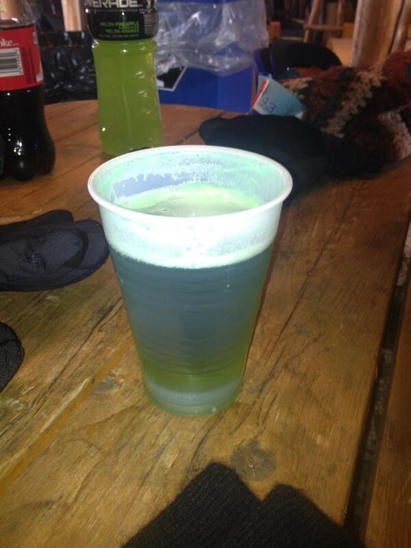 brittneyhole's tweet photo. Green beer slope side to warm up and shake all the powder off #lakelouise #boarding #happy st.Patricks day http://t.co/Y5723TSr6L
