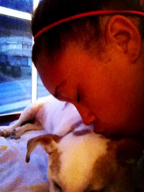 candiJ74's tweet photo. I've never really talked about my dog before but her name is Molly an I love her <3 she has cancer and is dying :'( http://t.co/8K3dm93fOl