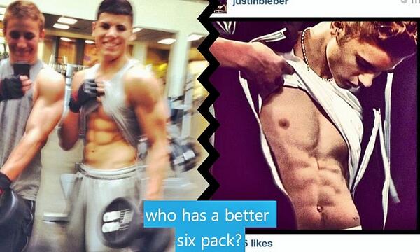 nakedhm's tweet image. Who has a better sixpack ? Alex or @justinbieber #belibers #absoff