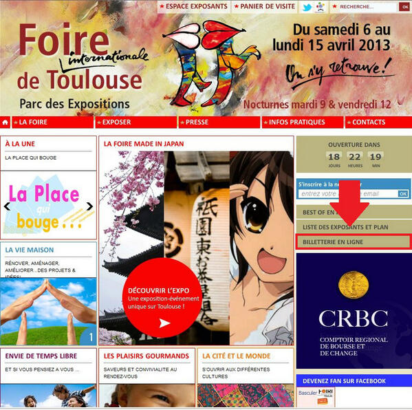 La billeterie en ligne de la #Foire ! - CHER &amp; + PRATIQUE : un tarif unique web à 5 euros bit.ly/ZMtOwN
