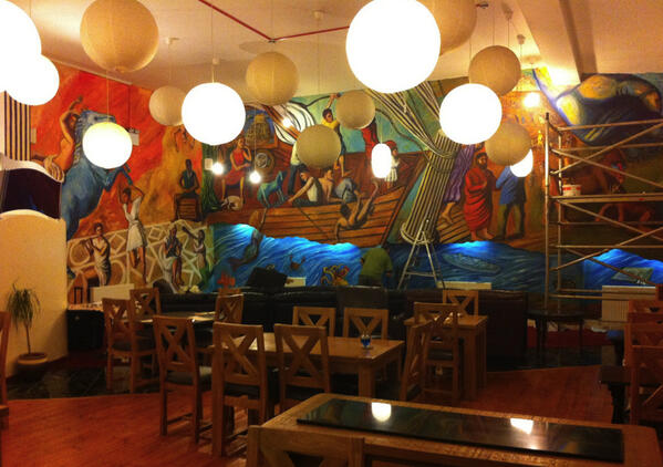 PhilipFirsov45's tweet photo. desalis hotel frescos by Fernando guibert and philip firsov in stansted http://t.co/nMYq1cdlzY