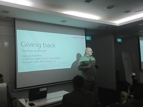 rudolfantonio's tweet image. Gianugo Rabellino, Sr. Director, Open Source communities. Microsoft open technologies, inc #OpennessPH