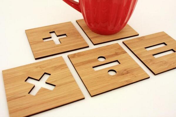 centerofmath's tweet image. Basic math sign coasters. Perfect gift. etsy.me/YxMLFH #mathchat #mathgift