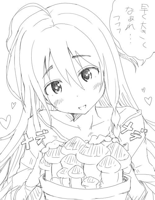 本日の無料ガチャお題:キノコを愛しげにナデナデする輝子ちゃん #imas_cg  