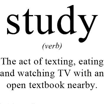 HomeworkSpace's tweet image. Is this your definition of Study? #Homework#