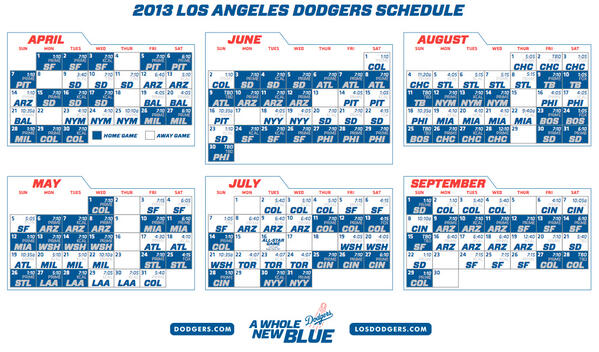 Los Angeles Dodgers Schedule 2022 Los Angeles Dodgers On Twitter: "Download The #Dodgers 2013 Schedule:  Http://T.co/M5So86Pgb8 Http://T.co/Rhgn9Bxibm" / Twitter