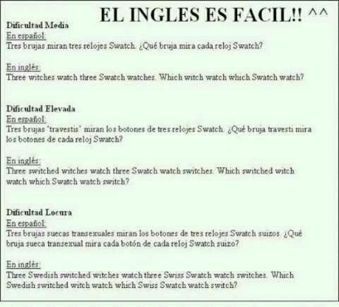MejoresTwits's tweet photo. El inglés es fácil... http://t.co/vhHo56iFWV