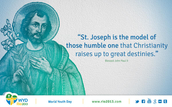 CAEDMWYD's tweet photo. “@wyd_en: Today is the solemnity of St Joseph http://t.co/hqDYkQWYUR #JMJ #Rio2013”