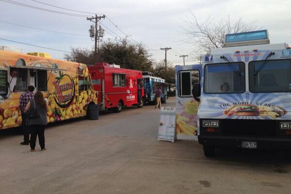 Only an hour left. Great food and great trucks every Monday!! M&amp;S Beer and Wine. SW corner of George Bush and Coit.