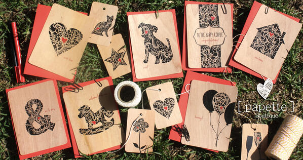 Our wooden cards are now available on our #etsy store! etsy.com/shop/PapetteBo… Check 'em out. #papette #woodencards