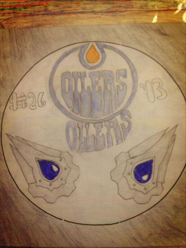mackb2011's tweet photo. Like my peace of art #OILERS #traced http://t.co/JyTSfwTATo
