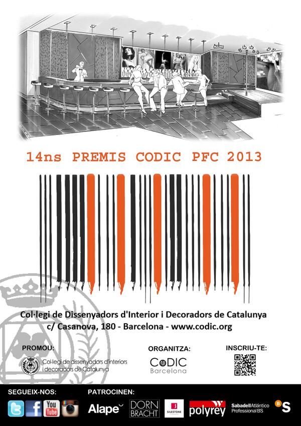 CODIC_catalunya's tweet image. Oberta la convocatòria dels 14ns #PremisCODIC PFC. Aquí teniu l'enllaç a les bases codic.org/pagina.php?p=2…