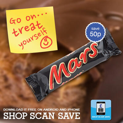 ShopScanSave's tweet image. 50p off a Mars Bar is all the excuse we need... #tuesdaytreats #marsbar #chocolate #moneysaving