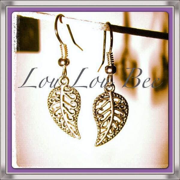 K4Kirsty22's tweet photo. Filigree leaf earrings. So pretty on, also available in antique bronze with matching necklace #MallowMummies  #FPSBS  http://t.co/6f6Twj9kvG