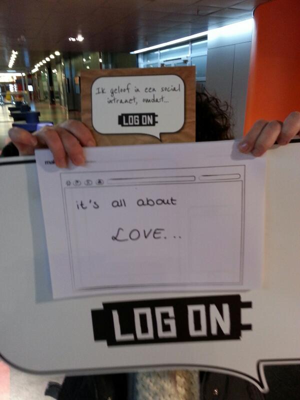Ik geloof in een social intranet, omdat...  #logon #log-on #intra13 @supermiekster