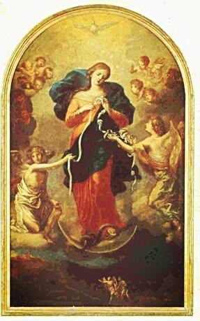AndradaMarta's tweet photo. Os mando una imagen maravillosa de la Virgen Desatanudos que es el cuadro de la Virgen preferido del Papa Francisco http://t.co/VcNe13RqKR