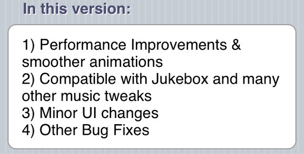 PodSwitcher's tweet photo. PodSwitcher 1.0.3 is now live. This update adds compatibility with many music tweaks and adds minor UI changes. http://t.co/Irs0WhcsKs