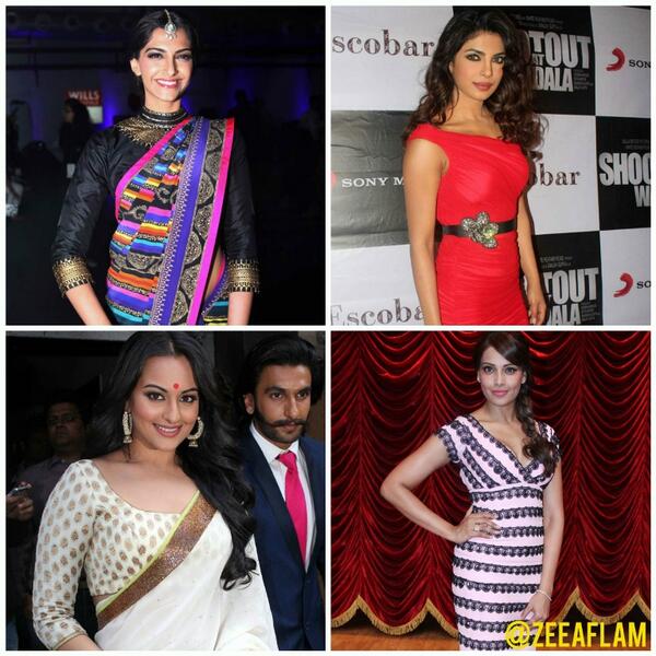 Which style you like the most?? #SonamKapoor , #PriyankaChopra , #SonakshiSinha , #BipashaBasu ...Hashtag ur answer