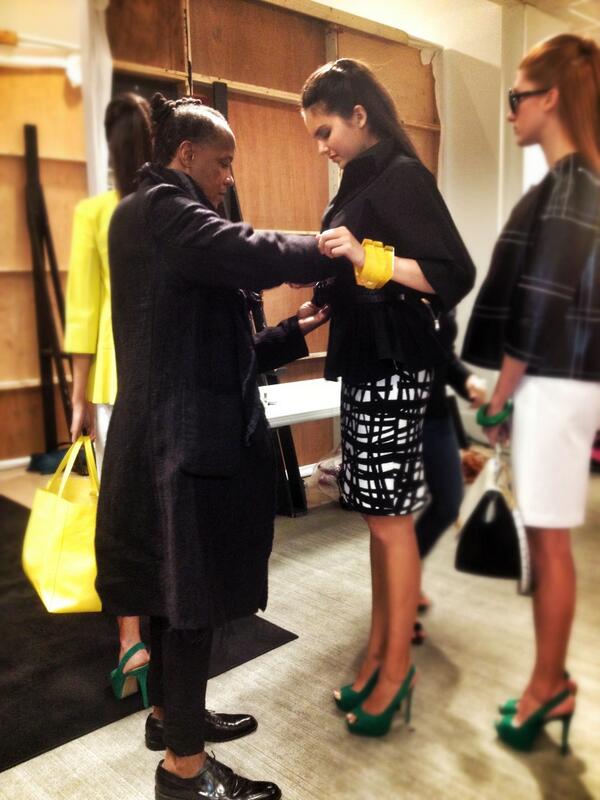Twitter / lafayette148ny: Edward zipping up our Justina ...