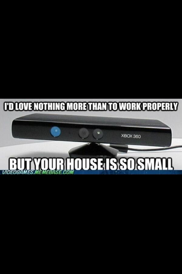 The_Alex's tweet image. Yup, so true!  I have a huge downstairs room and it STILL will not work properly! #Kinect #Xbox #UselessTech