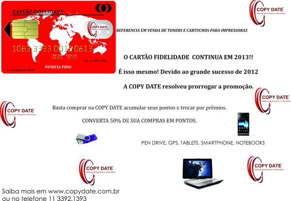 CopyDate's tweet image. Quem nos enviar uma cotação com o código : copy 2013 ganha imediatamente 100 pontos em seu cartão fidelidade!!!