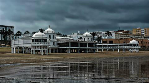 Balneario de la Caleta reflejos de un día de invierno, #Cádiz #Andalucía