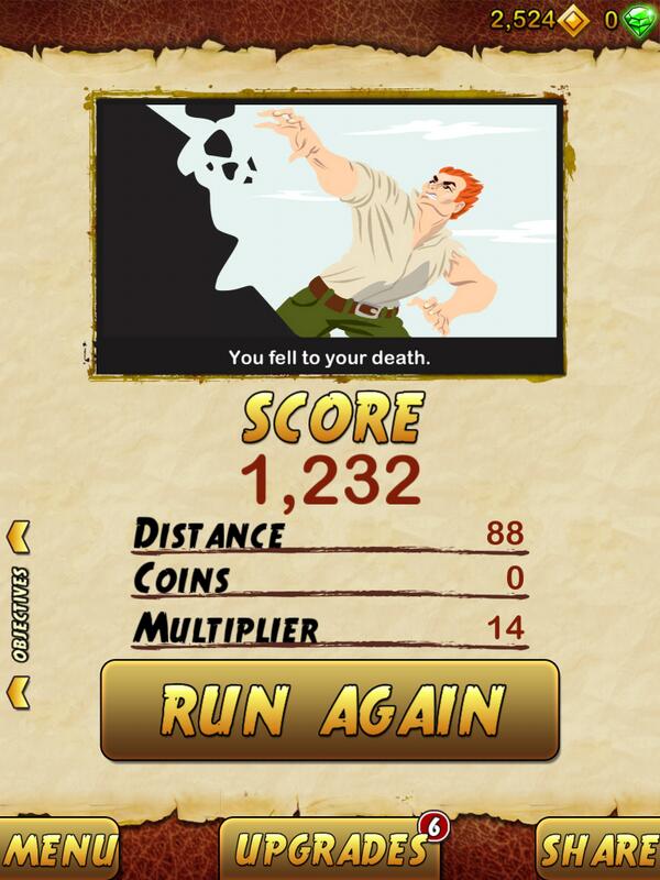 alaf75's tweet photo. I got 1232 points while escaping from a Giant Demon Monkey. Beat that! http://t.co/isBwhPnevs http://t.co/qiOZRWHFgV