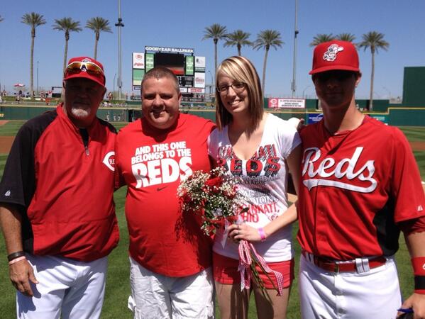 Cincinnati Reds on X: Tom Browning and Jesse Winker congratulate Jesse and  John Clarke of Cincinnati, Reds season tix holders married today   / X