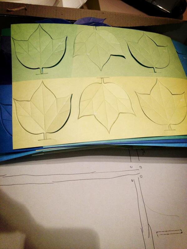 Worked with Elonah from love.detail. brief: bringing the outside-in for investec. Beautiful pastel leaves been cut!